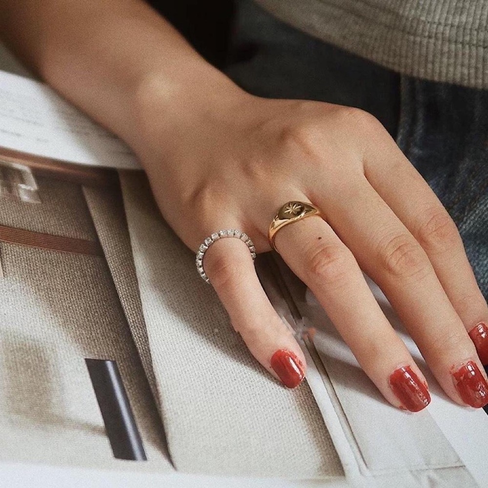 CLOSING SALE! 18K Gold Plated  North Star Ring - Picture 3 of 4